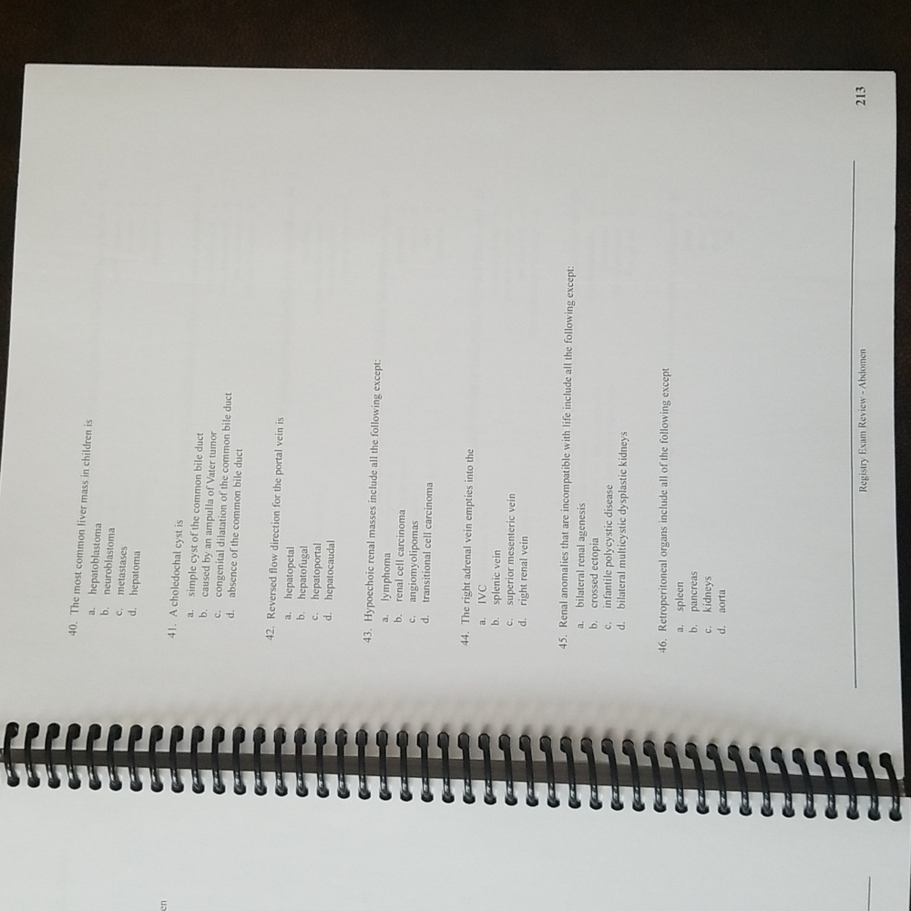 Pegasus Lectures Ultrasound Registry Abdomen Exam Book - Picture 8 of 9